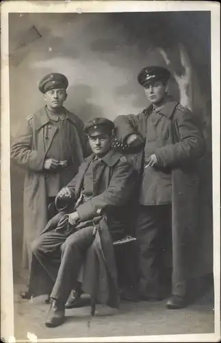 Foto Ak Dt. Soldaten d. Telegraphenbattalion, Gruppenbild