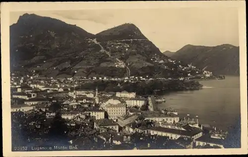 Ak Lugano Kt. Tessin Schweiz, e Monte Brè