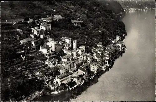 Ak Gandria Lago di Lugano Kt. Tessin Schweiz, Veduta aerea