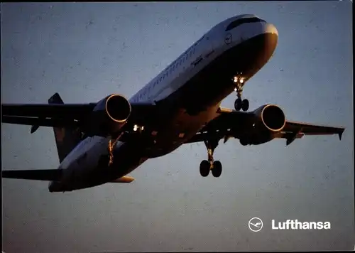 Ak Lufthansa Airbus A320-200, Passagierflugzeug, Werbung