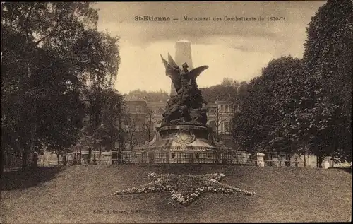 Ak Saint Étienne Loire, Monument des Combattants, Kriegerdenkmal