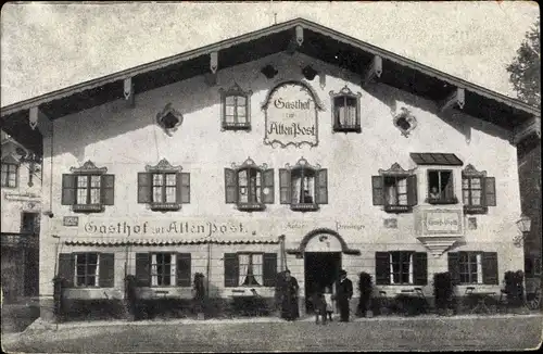 Ak Oberammergau in Oberbayern, Gasthaus zur Post
