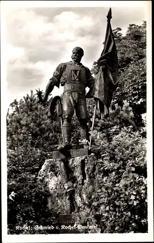 Ak Kochel am See in Oberbayern, Schmied von Kochel Denkmal