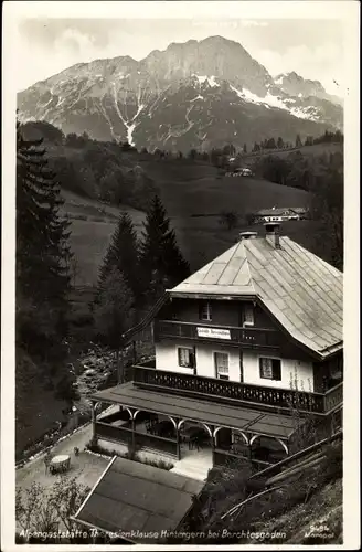 Ak Hintergern Berchtesgaden in Oberbayern, Gaststätte Theresienklause