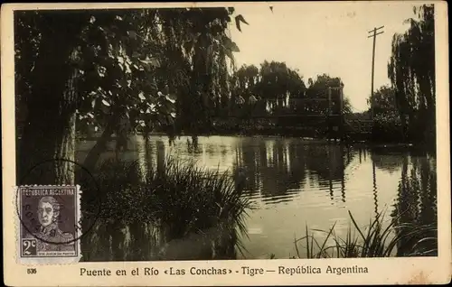 Ak Tigre Argentinien, Puente en el Rio, Las Conchas