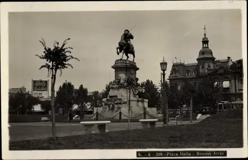 Ak Buenos Aires Argentinien, Plaza Italia