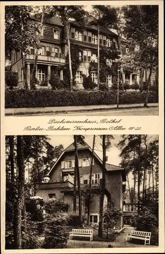 Ak Berlin Zehlendorf Dahlem, Diakonissenhaus Bethel, Kronprinzenallee 18-22, Garten