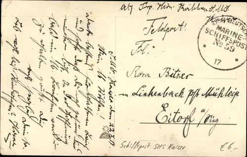 Ak Als Seemann zog der Vater aus, Mutter, Kinder, Abschied, Kriegsschiff