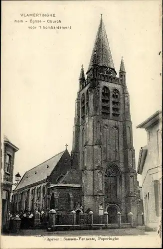 Ak Vlamertinghe Westflandern Belgien, Kirche