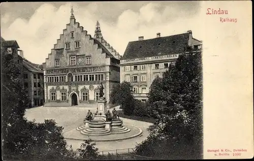 Ak Lindau am Bodensee Schwaben, Rathaus