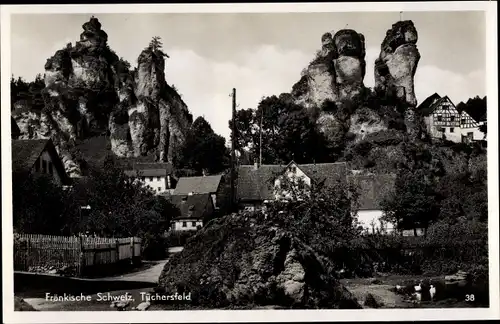 Ak Tüchersfeld Püttlachtal Pottenstein Fränk. Schweiz, Teilansicht