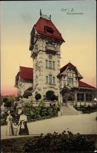 Ak Hof an der Saale Oberfranken Bayern, Theresienstein