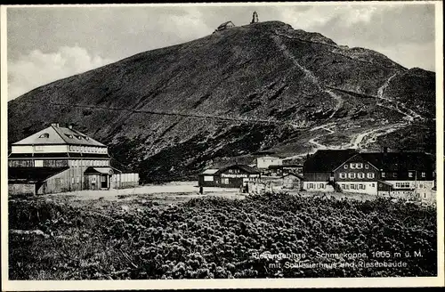 Ak Malá Úpa Kleinaupa Reg. Königsgrätz, Schneekoppe, Schlesierhaus, Riesenbaude