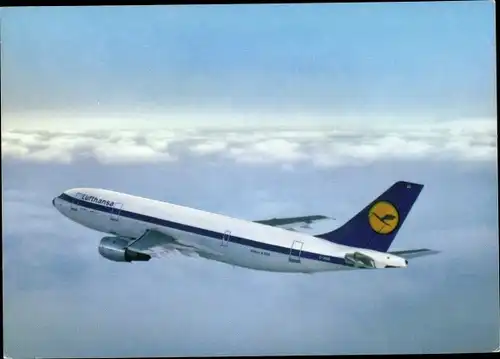 Ak Deutsches Passagierflugzeug, Lufthansa Airbus A300, Flughöhe 12190 Meter