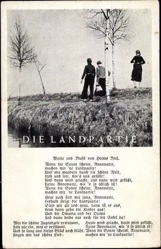 Lied Ak Die Landpartie, Ufer, Strophen