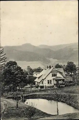 Ak Sokołowsko Görbersdorf Schlesien, Dr. Weicker's Heilanstalten, Villa Klause in Fuchswinkel