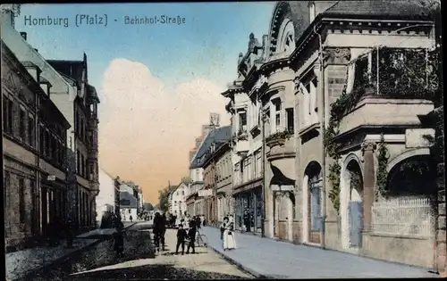 Ak Homburg im Saarland, Bahnhofstraße