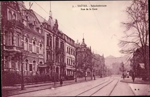 Ak Trier in Rheinland Pfalz, Bahnhofstraße