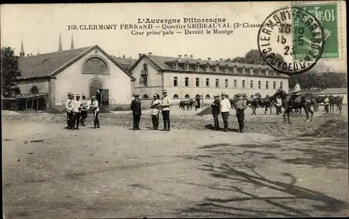 Ak Clermont Ferrand Puy de Dôme, Quartier Gribeauval, 3 Chasseurs a Cheval