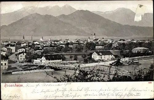 Ak Rosenheim im Alpenvorland Oberbayern, Gesamtansicht