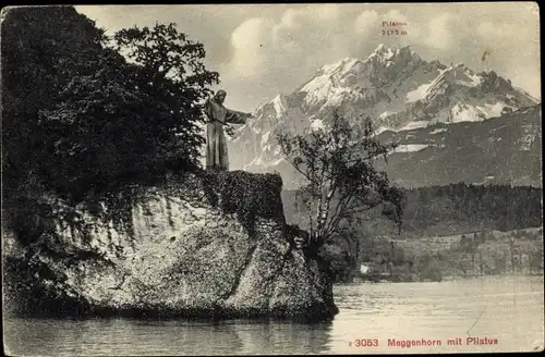 Ak Kt. Luzern Schweiz, Meggenhorn, Pilatus