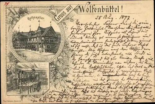 Litho Wolfenbüttel in Niedersachsen, Ratskeller