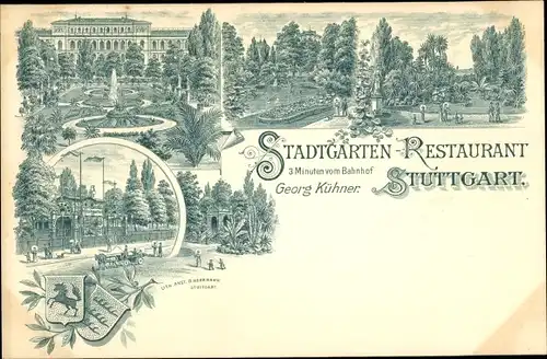 Litho Stuttgart in Baden Württemberg, Stadtgarten Restaurant