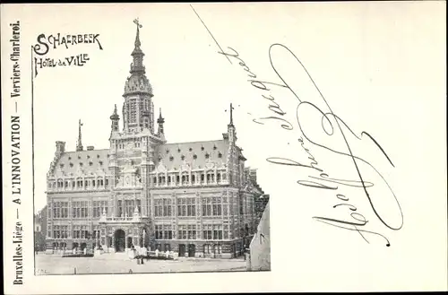 Ak Schaerbeek Brüssel Belgien, Hotel de Ville, Rathaus