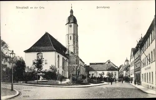 Ak Neustadt an der Orla, Schlossplatz