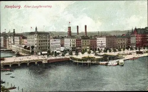 Ak Hamburg, Der alte Jungfernstieg
