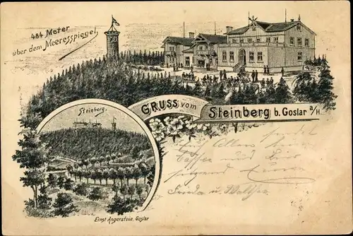 Litho Goslar in Niedersachsen, Gasthaus Steinberg