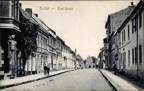 Ak Soldin Myślibórz Ostbrandenburg, Richtstraße, Stadttor