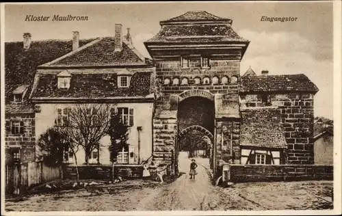 Ak Maulbronn im Schwarzwald, Kloster, Eingangstor