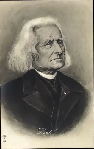Künstler Ak Franz Liszt, Liszt Ferencz, Österreichisch-ungarischer Komponist, Portrait
