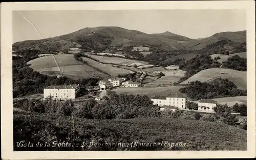 Foto Ak Dancharinea Navarra Spanien, Vista de la Frontera