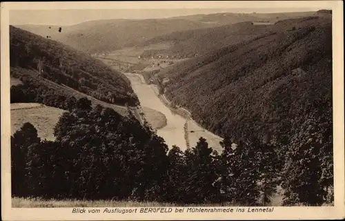 Ak Bergfeld Altena im Märkischen Kreis, Blick ins Lennetal