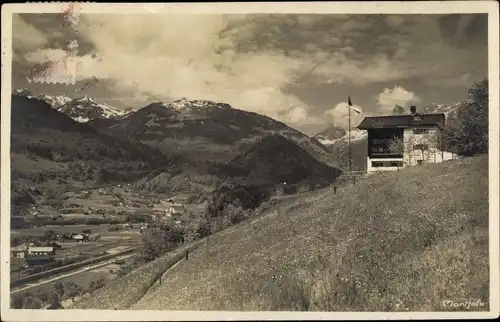 Ak Schruns in Vorarlberg, Panorama vom Ort