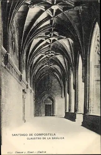 Ak Santiago de Compostela Galicien Spanien, Claustro de la Basilica