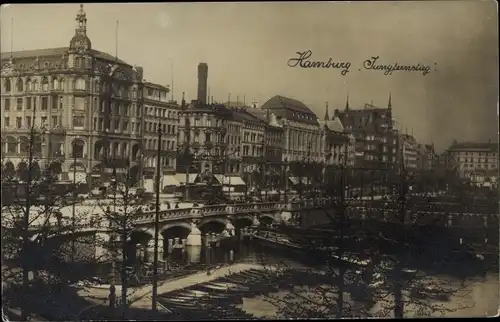 Ak Hamburg, Blick auf den Jungfernstieg