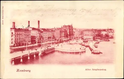 Ak Hamburg, Blick auf den Alten Jungfernstieg
