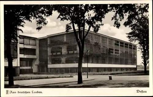 Ak Dessau in Sachsen Anhalt, Amtswalterschule, Bauhaus