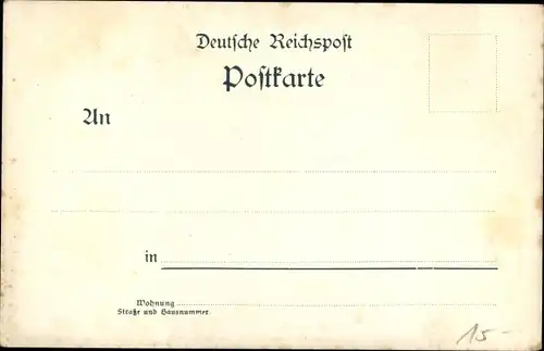 Litho Schmalkalden im Thüringer Wald, Gesamtansicht vom Ort, Postamt, Schloss Wilhelmsburg, Kirche