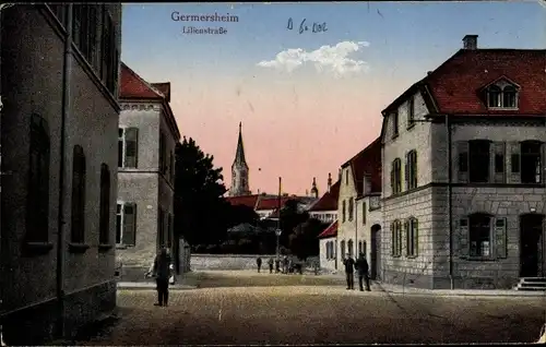 Ak Germersheim in der Rheinebene Rheinland Pfalz, Blick in die Lilienstraße