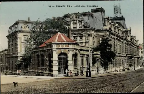 Ak Bruxelles Brüssel, Hotel des Monnales