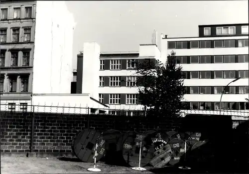 Ak Hamburg, Gebäude, Teilansicht, Kabelrollen