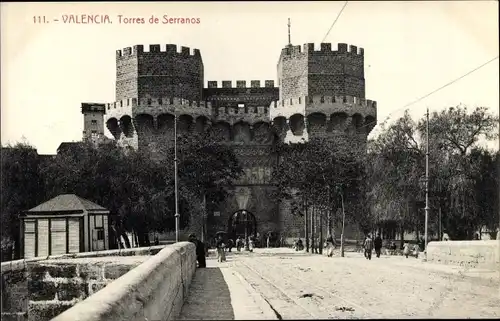 Ak Valencia Stadt Spanien, Torres de Serranos