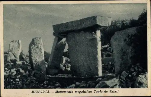 Ak Menorca Balearische Inseln, Monumento megalitico, Taula de Talati