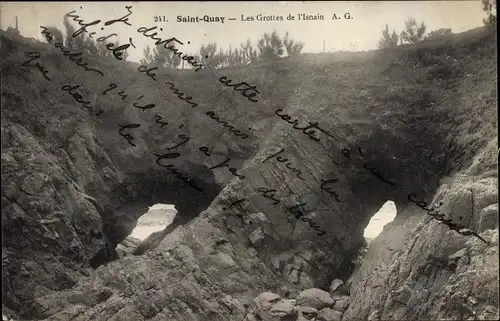 Ak Saint Quay Portrieux Côtes d’Armor, Les Grottes de l'Isnain