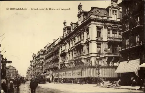 Ak Bruxelles Brüssel, Grand Bazar du Boulevard Anspach