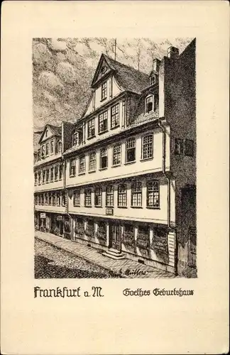 Künstler Ak Müllers, Rudi, Frankfurt am Main, Goethes Geburtshaus